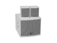 Omnitronic Set MOLLY-12A Subwoofer active + 2x MOLLY-6 Top 8 Ohm, white