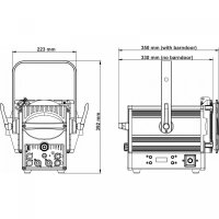 Briteq BT-Theatre 200TW, LED-Theaterscheinwerfer, 2x 100 Watt LED, 2800K/6000K, 12-56 Grad manueller Zoom