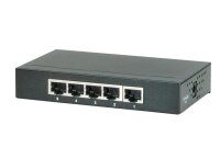 Roline PoE Fast Ethernet Switch, 5 Ports, schwarz, 100...