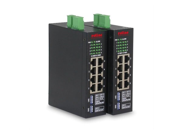 Roline Industrial Gigabit-Ethernet-Switch, schwarz