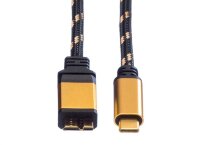 Roline Gold USB Kabel,  1m, USB C 3.2 / USB Micro-B 3.2