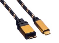 Roline Gold USB Kabel,  1m, USB C 3.2 / USB Micro-B 3.2