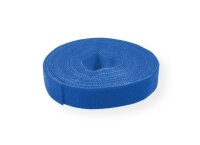 Value Haken/Flausch Klettband Rolle, blau