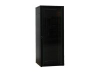 Value Serverschrank, schwarz, 42HE, Glastür/Stahltür (v/h), Dach: mit Kabeleinführung, inkl. 2x 19 Profile