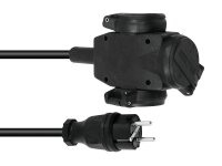 PSSO PSSO Schuko-extension cable, rubber safety plug,...