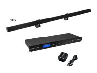 Eurolite Set 10x LED PR-100/32 Pixel DMX Rail bk + DMX...