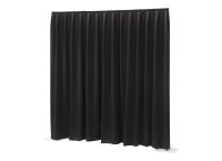 Wentex Pipes & Drapes Vorhang Dimout, 3x4m, 300g/m², schwarz