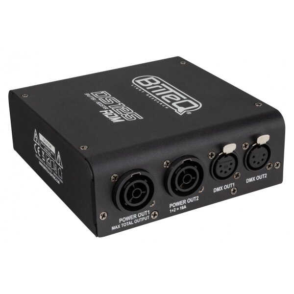 Briteq DS125-RDM, 2-weg DMX-Splitter, RDM-kompatibel, PowerCON TRU1 In/Out, 5pol XLR