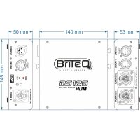 Briteq DS125-RDM, 2-weg DMX-Splitter, RDM-kompatibel, PowerCON TRU1 In/Out, 5pol XLR