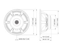 Lavoce WAF154.03 15" Woofer Ferrite Magnet Aluminium Basket Driver