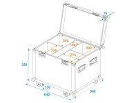 Roadinger Flightcase 4x LED IP PAR 7x8W QCL/7x9W SCL mit Rollen