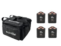 Eurolite Set 4x AKKU TL-3 QCL RGB+UV Trusslight + SB-4...