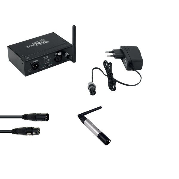 Eurolite Set freeDMX AP Wi-Fi Interface + QuickDMX Funksender + DMX Kabel