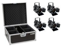 Eurolite Set 4x LED THA-20PC TRC Theater-Spot sw + Case