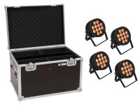 Eurolite Set 4x LED IP PAR 12x8W QCL Spot + Case