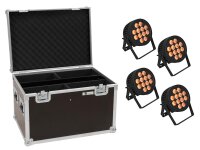 Eurolite Set 4x LED IP PAR 12x9W SCL Spot + Case