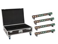 Eurolite Set 4x LED IP T-PIX 12 HCL Bar + Case with wheels