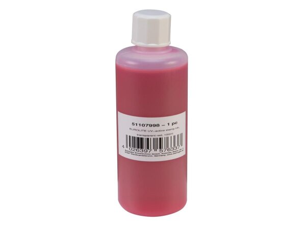 Eurolite UV-aktive Stempelfarbe, transparent rot, 100ml