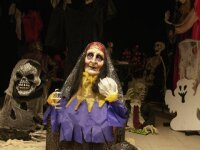 Halloween Figure Fortune Teller, animated 50cm