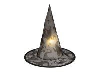 Halloween Witch Hat 3pc set, illuminated, 36cm