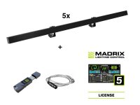 Eurolite Set 5x LED PR-100/32 Pixel DMX Rail sw + Madrix...