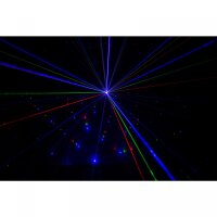 JB Systems Spyder-RGB Laser, Effektlaser, DMX, 50mW grün, 120mW rot, 300mW blau