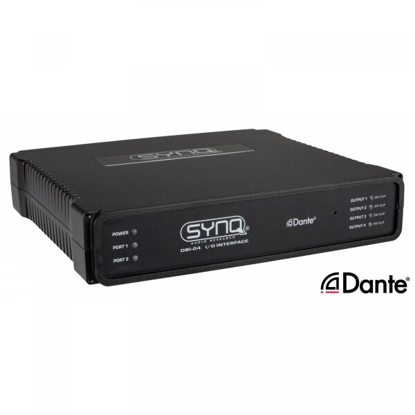 Synq Audio DBI-04 Dante-Interface, Analog-/DANTE-Netzwerk-Audio-Bridge, DSP, GPIO-Out (Installationsversion)