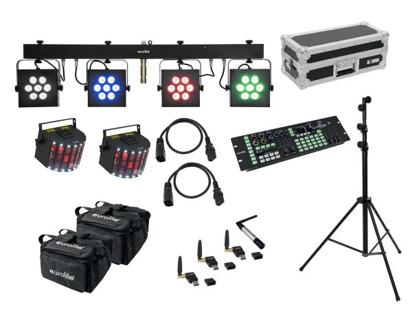 Eurolite Set LED KLS-3002 + Laser Derby Mobile Bundle