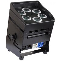 VERLEIH: JB Systems ACCU Color, 6x 10 Watt RGBWA-LED, schwarz, Tagesmietpreis