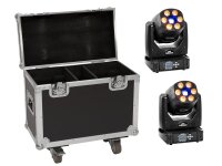 Eurolite Set 2x LED TMH-H90 + Case mit Rollen