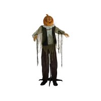 Halloween Figur Kürbismann, animiert, 170cm