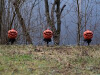 Halloween Pumpkins with Stake, Set of 3, 39cm