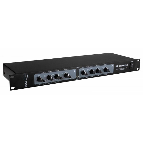 JB Systems XO 2.4 MK2, aktive Frequenzweiche, 2-Weg Stereo oder 3-Wege Mono, 1HE