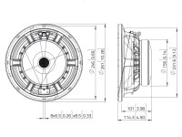 Lavoce WAF102.50A-16 10" Woofer, Ferrit, Alukorb