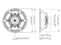 Lavoce SAN214.50-4 21" Subwoofer Neodymium Magnet Aluminium Basket Driver