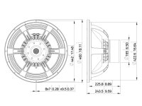 Lavoce SAN184.50iP 18" Subwoofer Neodymium Magnet Aluminium Basket Driver