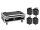 Eurolite Set 6x AKKU IP UP-4 Plus HCL Spot WDMX + Case with charging funktion