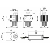 JB Systems Rotogobo Outdoor, LED Gobo- / Logo Projektor, 100 Watt LED, manueller Fokus