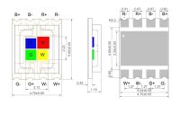 LED COB 40W  RGBW LED PST-40 QCL Spot (TX-5060RBGW40FC120)