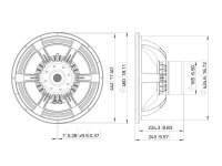 Lavoce SAN184.51 18" Subwoofer Neodymium Magnet Aluminium Basket Driver