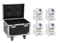 Eurolite Set 4x LED TMH-S60 Moving-Head-Spot wh + Case