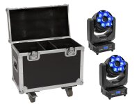 Eurolite Set 2x LED TMH-H240 Beam/Wash/Flower Effect + Case