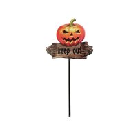 Halloween Bodenstecker Kürbis "KEEP OUT", 50cm