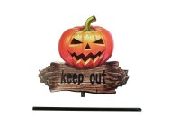 Halloween Bodenstecker Kürbis "KEEP OUT",...