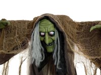 Halloween Figur Hexe buckelig, animiert, 145cm