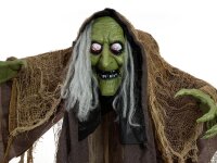 Halloween Figur Hexe buckelig, animiert, 145cm