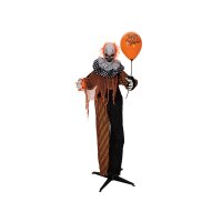 Halloween Figur Clown mit Luftballon, animiert, 166cm