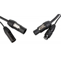 Hilec PCT1-Combi-XLR3-1M5, IP65 Outdoor Kombikabel, 1,5...