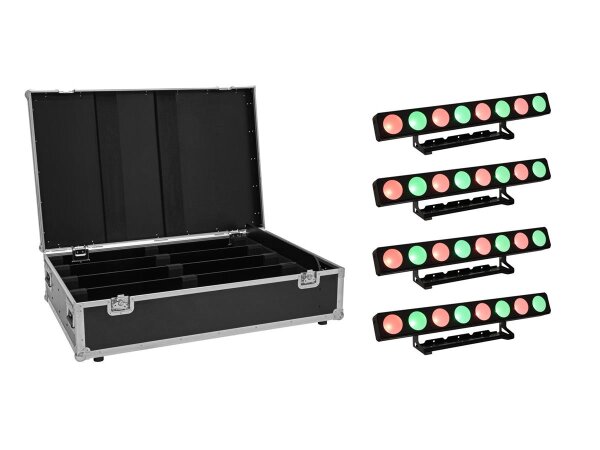 Eurolite Set 4x LED PMB-8 COB QCL 30W Leiste + Case