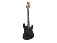 Dimavery ST-312 E-Guitar, black/black